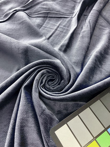 Palma Linen Blend Chenille Indigo | Medium/Heavyweight Chenille Fabric | Home Decor Fabric | 54" Wide