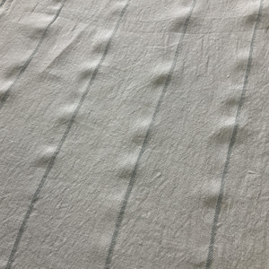 Victoria Narrow Stripe Linen Celadon | Lightweight Linen Fabric | Home Decor Fabric | 55" Wide