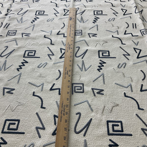 tfa Go To Pieces Embroidered Chenille Azure | Very Heavyweight Chenille Fabric | Home Decor Fabric | 55" Wide