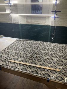 Arizona Chenille Jacquard Black | Upholstery Fabric | Aztec Design in Black / Taupe / Brown  | Heavyweight | 56" Wide | By the Yard