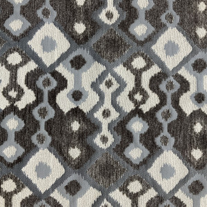 Pueblo Chenille Jacquard Steel | Very Heavyweight Jacquard, Chenille Fabric | Home Decor Fabric | 56" Wide
