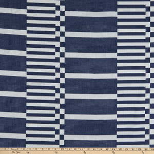 Bella Dura Home Performance Pep Rally Deep Sea | Heavyweight Outdoor, Jacquard Fabric | Home Decor Fabric | 57" Wide