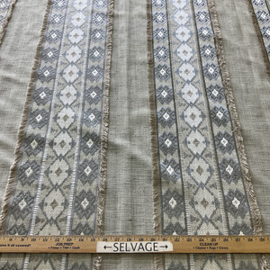 Swavelle Rustic Refined Embroidered Woven Stone | Medium Weight Woven Fabric | Home Decor Fabric | 57" Wide