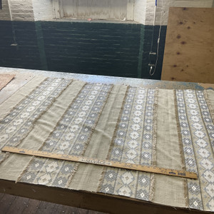 Swavelle Rustic Refined Embroidered Woven Stone | Medium Weight Woven Fabric | Home Decor Fabric | 57" Wide