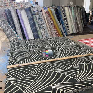 Comersan Fabrics Franklin Chenille Black | Medium/Heavyweight Chenille Fabric | Home Decor Fabric | 55" Wide