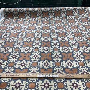 Comersan Fabrics Cartago Woven Brown And Red | Very Lightweight Woven Fabric | Home Decor Fabric | 55" Wide