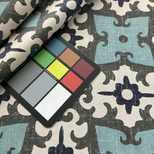 Comersan Fabrics Cartago Woven Gray And Blue | Very Lightweight Woven Fabric | Home Decor Fabric | 55" Wide