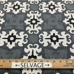 Comersan Fabrics Cartago Woven Gray And Black | Very Lightweight Woven Fabric | Home Decor Fabric | 55" Wide