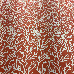 Comersan Fabrics Manglar Duck Orange/White | Lightweight Duck Fabric | Home Decor Fabric | 55" Wide