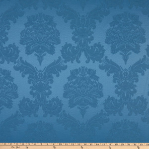 Comersan Fabrics Damasco Woven Blue | Lightweight Woven Fabric | Home Decor Fabric | 55" Wide