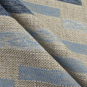 Performatex Block Weave Outdoor Woven Blue Beige | Heavyweight Outdoor, Jacquard Fabric | Home Decor Fabric | 54" Wide