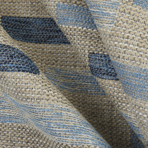 Performatex Block Weave Outdoor Woven Blue Beige | Heavyweight Outdoor, Jacquard Fabric | Home Decor Fabric | 54" Wide