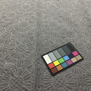 Performatex Q-Daisy Outdoor Woven Dark Grey | Pre-Quilted | Home Decor Fabric | 54" Wide