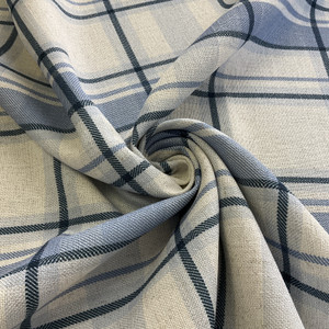 Modern Coastal Naomi Chambray Blue | Heavyweight Woven Fabric | Home Decor Fabric | 54" Wide