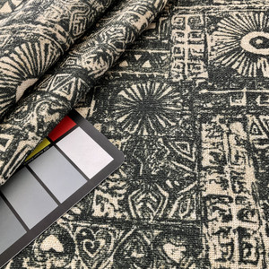 Crafted Artisan Kamila Donegal Woven Black | Heavyweight Woven Fabric | Home Decor Fabric | 54" Wide