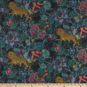 Crafted Artisan Kira Donegal Woven Black | Heavyweight Woven Fabric | Home Decor Fabric | 54" Wide