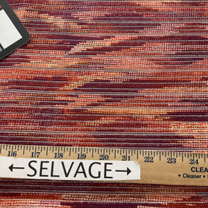 Crafted Artisan Upside HiLo Velvet Red Orange | Heavyweight Velvet Fabric | Home Decor Fabric | 54" Wide