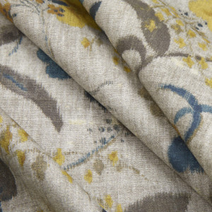 Hot Tropics Krisha Warp Sateen Multi Dark | Lightweight Sateen Fabric | Home Decor Fabric | 54" Wide