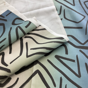 Global Geos Anthromorphic Twill White With Blue | Medium Weight Twill Fabric | Home Decor Fabric | 54" Wide