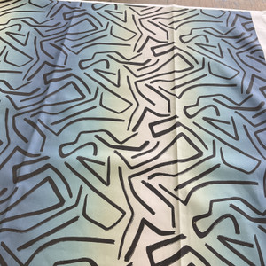 Global Geos Anthromorphic Twill White With Blue | Medium Weight Twill Fabric | Home Decor Fabric | 54" Wide