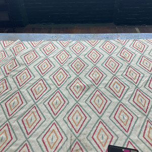 Sorbet Shalin Multi Diamond Embroidered Woven Sorbet | Medium Weight Woven Fabric | Home Decor Fabric | 53" Wide