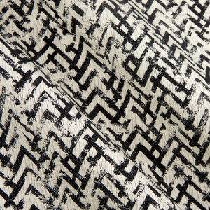 Range Broken Chevron Mudcloth Jacquard Black | Medium/Heavyweight Jacquard Fabric | Home Decor Fabric | 54" Wide