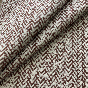 Range Broken Chevron Mudcloth Jacquard Curry | Medium/Heavyweight Jacquard Fabric | Home Decor Fabric | 54" Wide