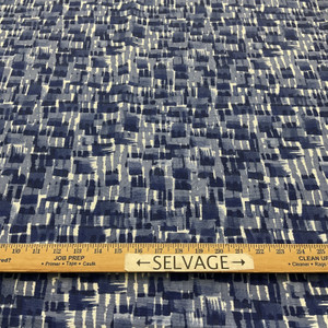 Terrasol Outdoor Mark It Up Indigo | Medium Weight Outdoor Fabric | Home Decor Fabric | 54" Wide