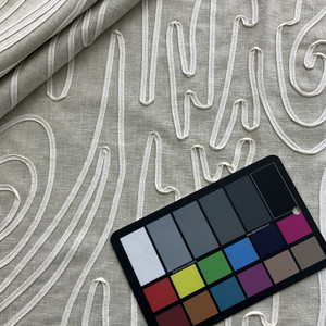 Covington Sidewinder Embroidered Woven Linen | Heavyweight Woven Fabric | Home Decor Fabric | 51" Wide
