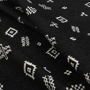 Covington Divya Abstract Jacquard Onyx | Heavyweight Jacquard Fabric | Home Decor Fabric | 57" Wide