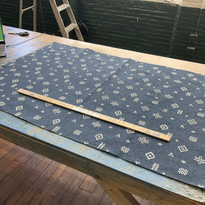 Covington Divya Abstract Jacquard Navy | Heavyweight Jacquard Fabric | Home Decor Fabric | 57" Wide