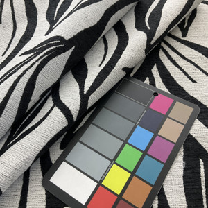 Covington Tiya Jacquard Ebony/Ivory | Medium/Heavyweight Jacquard Fabric | Home Decor Fabric | 57" Wide