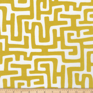 Premier Prints Bohemian Attitude Enid Outdoor Spice Yellow | Medium Weight Outdoor Fabric | Home Decor Fabric | 54" Wide