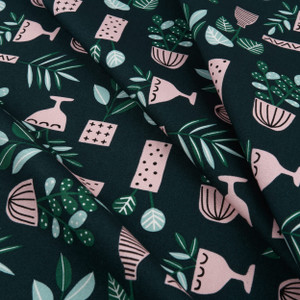 Cloud9 Organic Easy Weekend Canvas Sprouts Green | Medium Weight Canvas Fabric | Home Decor Fabric | 44" Wide