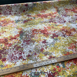 STOF France Azalee Duck Orange | Medium Weight Duck Fabric | Home Decor Fabric | 63" Wide