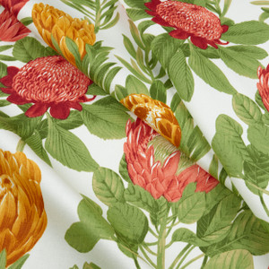 Mountarde STOF France Protea Sateen Duck Moutarde | Medium Weight Duck, Sateen Fabric | Home Decor Fabric | 55" Wide