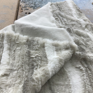 P/K Lifestyles Brushed Roar Faux Fur Snow Bunny | Medium/Heavyweight Faux Fur Fabric | Home Decor Fabric | 59" Wide