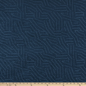 PKL Studio Dashboard Woven Chenille Indigo | Heavyweight Woven, Chenille Fabric | Home Decor Fabric | 54" Wide