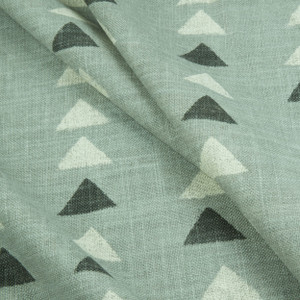 PKL Studio Nomadic Triangle Basketweave Sterling | Medium/Heavyweight Basketweave Fabric | Home Decor Fabric | 54" Wide