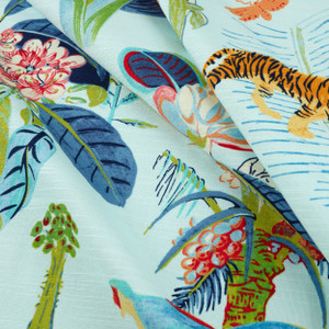 Tommy Bahama Heavenly Kingdom Slub Duck Aegean | Medium Weight Duck Fabric | Home Decor Fabric | 54" Wide