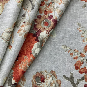 Waverly Nora Floral Slub Duck Nectar | Medium Weight Duck Fabric | Home Decor Fabric | 54" Wide