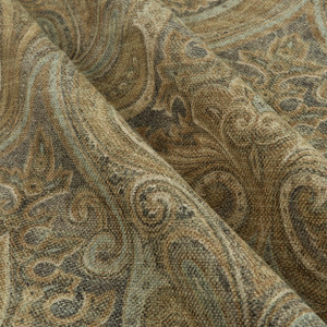 Waverly Quiet Place Paisley Basketweave Truffle | Medium/Heavyweight Basketweave Fabric | Home Decor Fabric | 54" Wide