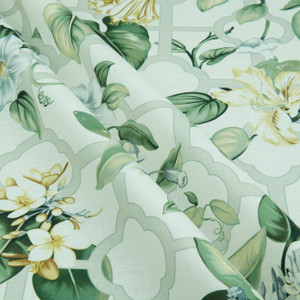 Waverly Treillage Floral Duck Garden | Medium Weight Duck Fabric | Home Decor Fabric | 54" Wide