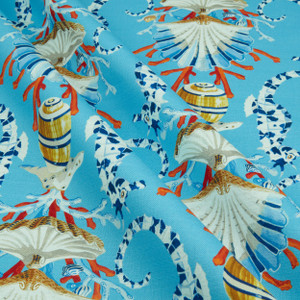 Harrison Howard Mariner's Song Slub Duck Luna | Medium Weight Duck Fabric | Home Decor Fabric | 54" Wide