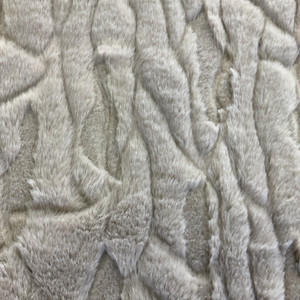 EZ Fabric Frosted Four Seasons Snuggle Faux Fur Fossil/Grey Dirty Off White | Very Heavyweight Faux Fur Fabric | Home Decor Fabric | 58" Wide