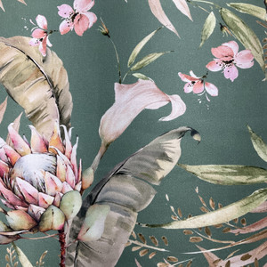 STOF France Chloris Satin Sauge | Home Decor Fabric | 55" Wide