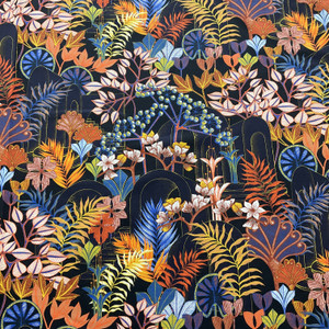 STOF France Digital Santana Satin Multicolore | Medium Weight Satin Fabric | Home Decor Fabric | 55" Wide