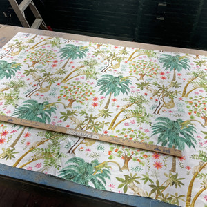 STOF France Digital Namaqua Satin Multicolore | Medium Weight Satin Fabric | Home Decor Fabric | 55" Wide