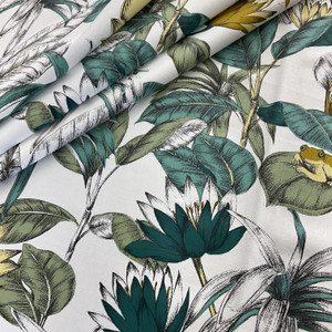 STOF France Rainette Satin Vert | Home Decor Fabric | 55" Wide