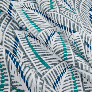 STOF France Darwin Canvas Bleu | Medium Weight Canvas Fabric | Home Decor Fabric | 55" Wide